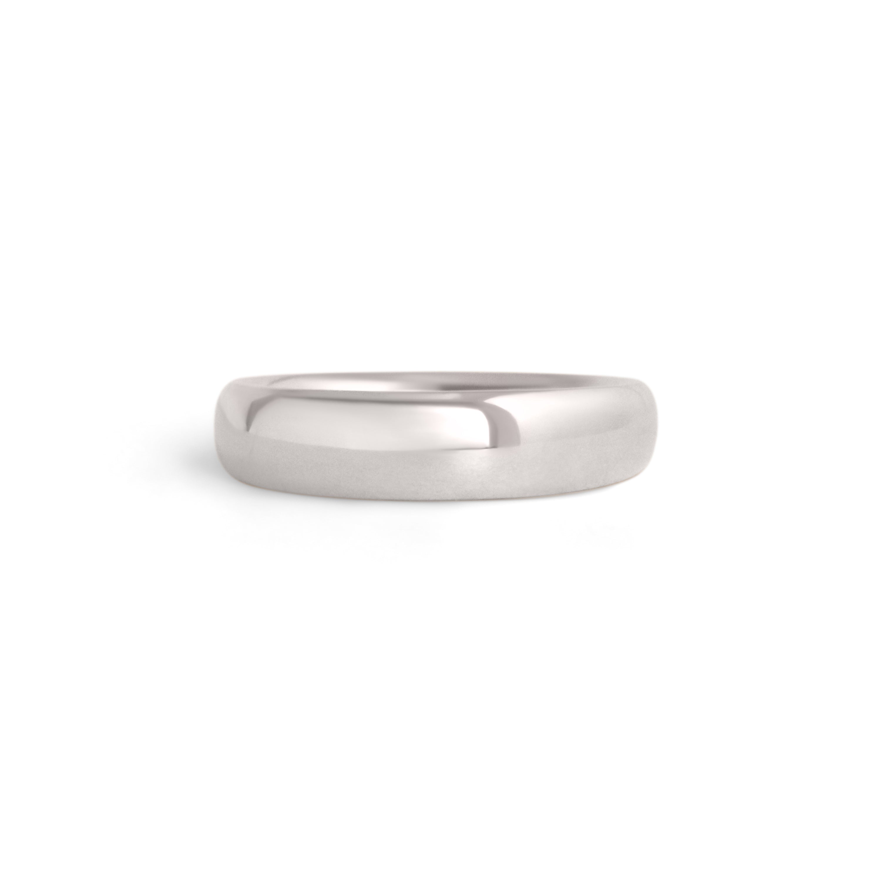 Front view of Ellipse Band 4mm in Platinum by Goldpoint
