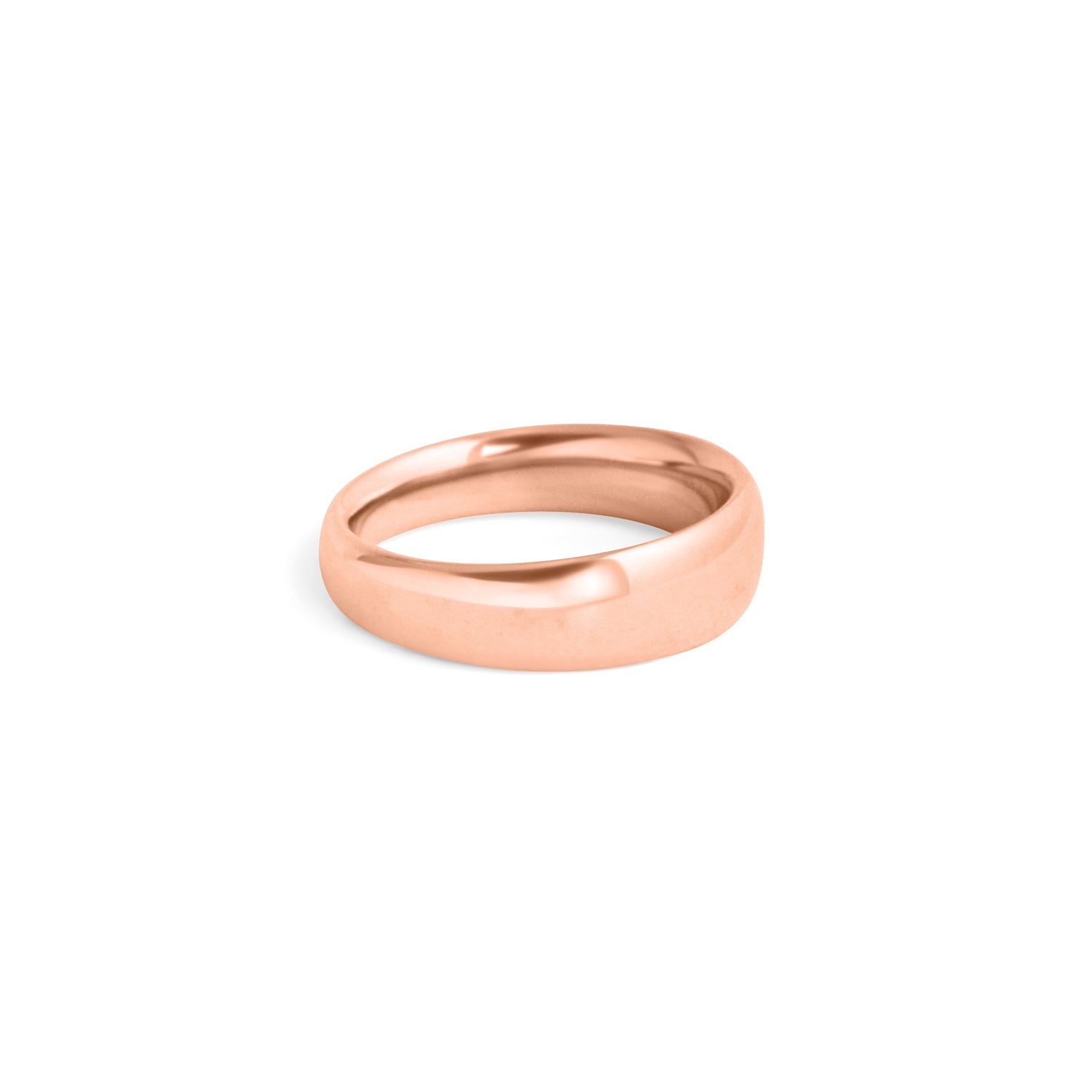 Side view of Ellipse Band 5mm in 14k Rose Gold