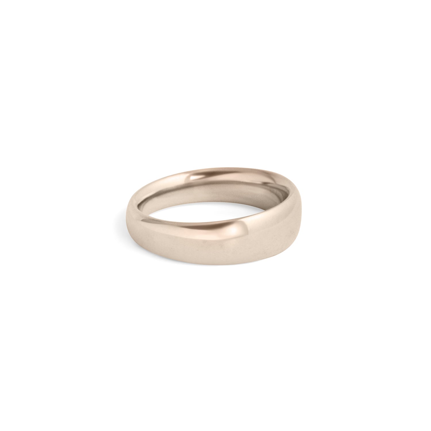 Side view of Ellipse Band 5mm in 14k White Gold