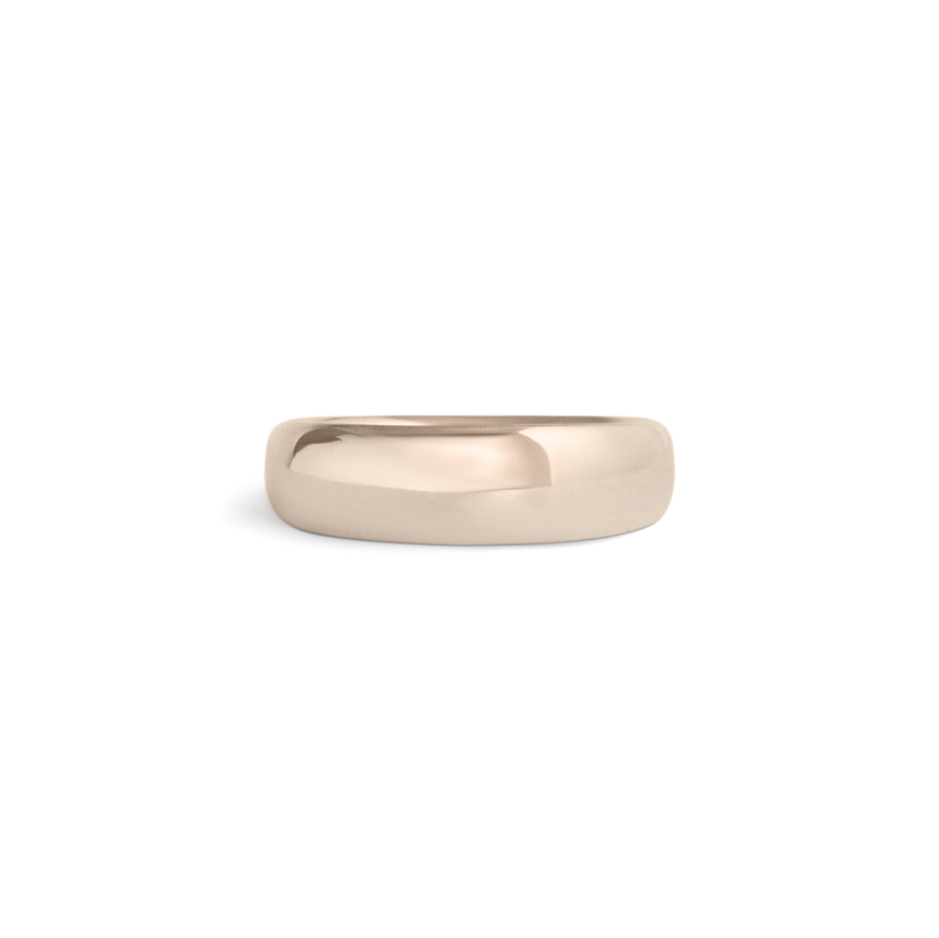 Front view of Ellipse Band 5mm in 14k White Gold