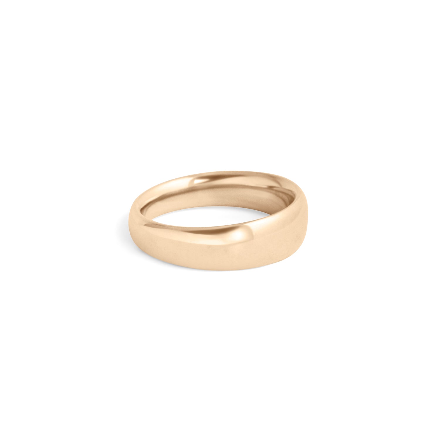 Side view of Ellipse Band 5mm in 14k Yellow Gold