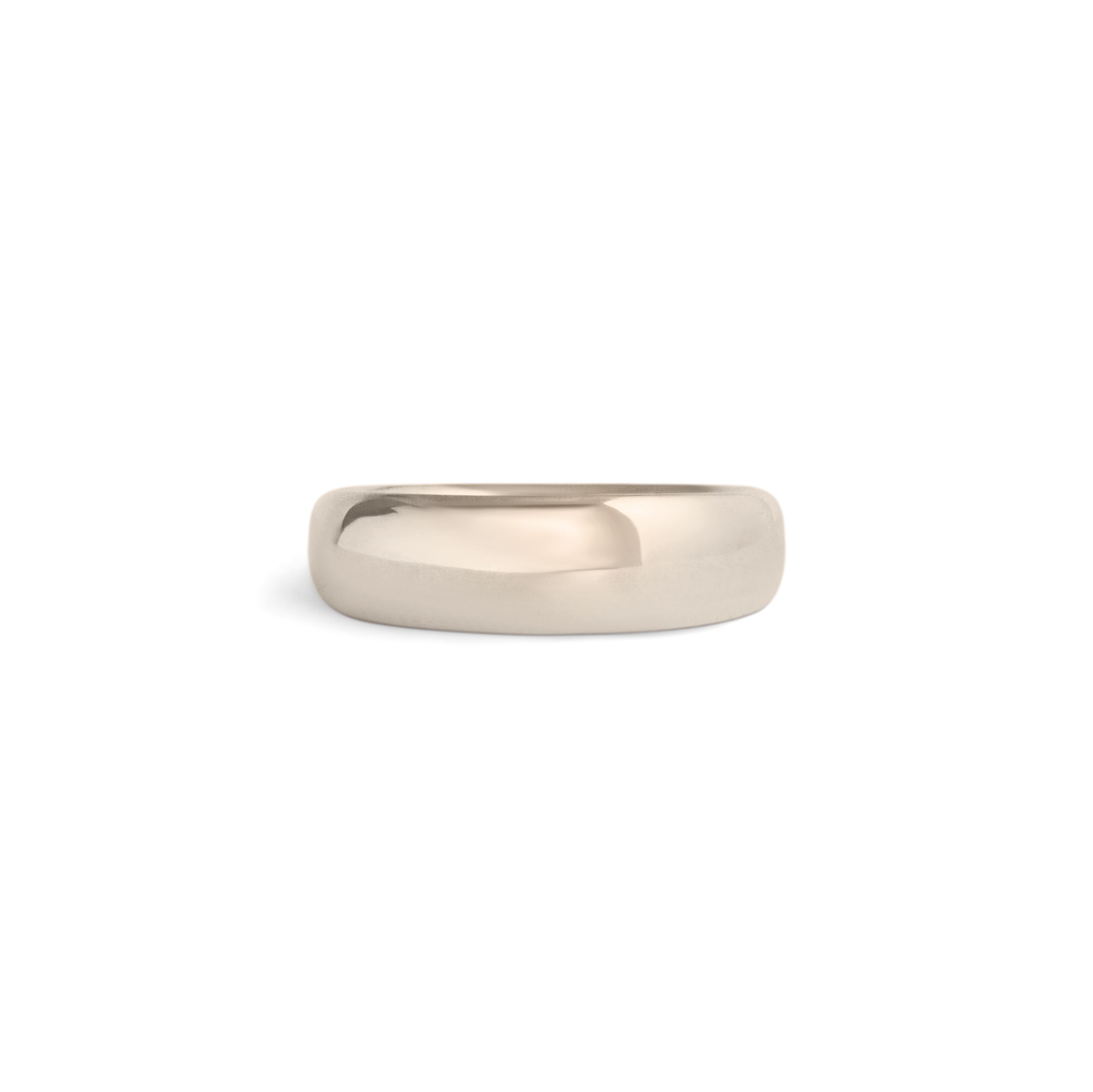 Front view of Ellipse Band 5mm in 18k White Gold