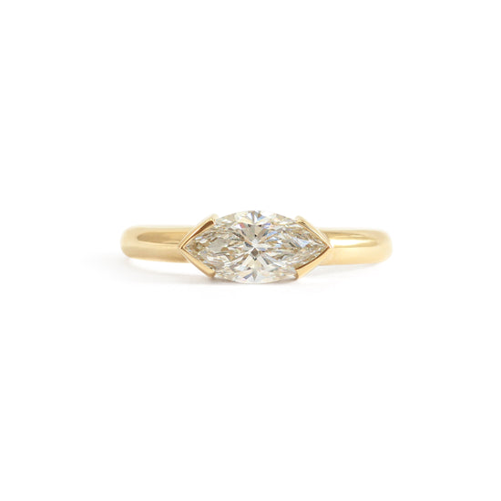 Ellipse Ring / Lab Marquise Diamond 1.05ct