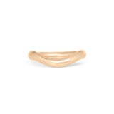 Front view of Ellipse Band 3mm Deep Curve in 14k yellow gold