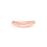 Front view of Ellipse Band 3mm Deep Curve in 18k rose gold