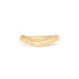 Front view of Ellipse Band 3mm Deep Curve in 18k yellow gold by Goldpoint Jewelry