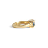 Side view of Sutton Ring Emerald Cut Sapphire 2.1ct by Goldpoint