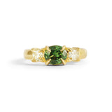 Front view of Sutton 3 Ring Oval Sapphire 1.63ct by Goldpoint
