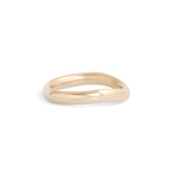 Side view of Ellipse Band 3mm Soft Curve in 14k yellow gold by Goldpoint Jewelry
