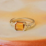 Side lifestyle view of Dobbin Ring Portrait Cut Sapphire 1.41ct by Goldpoint