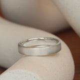Flat Band 3mm / in White Gold