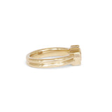 Side view of Franklin Ring Old Euro Natural Diamond 1.18ct by Goldpoint