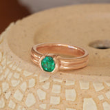 Franklin Ring Round Emerald 0.5ct