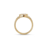 Side profile view of Dobbins Ring Oval Lab Diamond 1.01ct by Goldpoint Jewelry