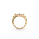 Side profile view of Leonard 4 Ring Marquise Diamond 1.02ct by Goldpoint Jewelry