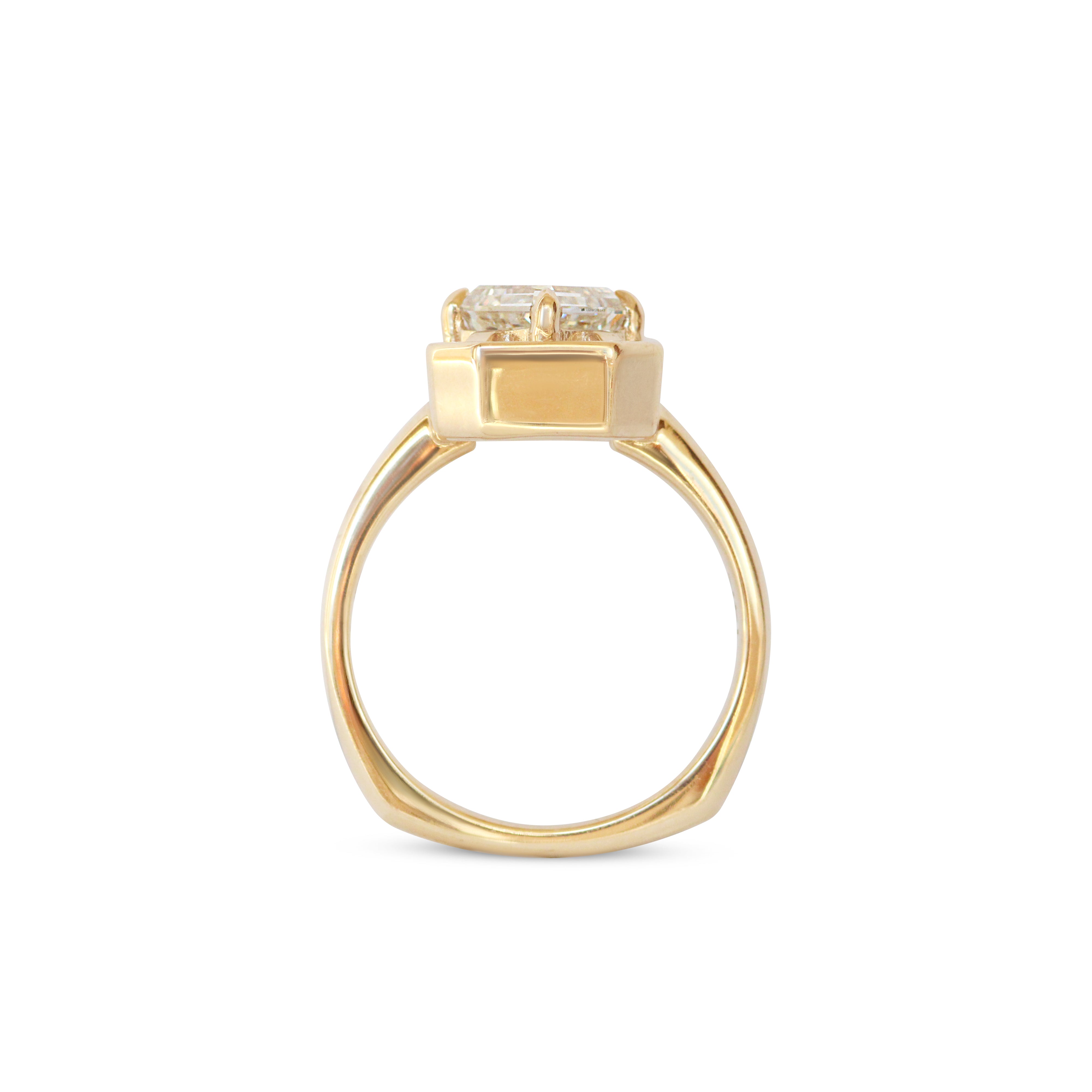 Side profile view of Midheaven Asscher Cut Lab Diamond Ring / Asscher Cut Lab Diamond 1.5ct by 12th House