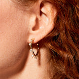 Amorphous Pearl Bead Hoops / Large by Goldpoint