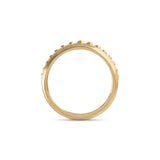 Side profile view of Dotty Band / in 14k Yellow Gold by Goldpoint Jewelry
