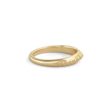 Side view of Dotty Band / in 14k Yellow Gold by Goldpoint Jewelry
