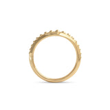 Side profile view of Dotty Band Deep Curve / in 14k Yellow Gold by Goldpoint Jewelry