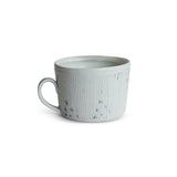 Mug with Blue Dots in Matte White by Goldpoint