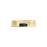 Front view of Kingsland Ring Emerald Cut Sapphire 0.27ct by Goldpoint