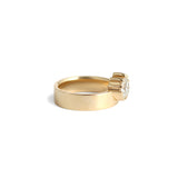 Side view of Varick Ring Round Lab Diamond 1ct by Goldpoint Jewelry