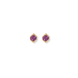 Horus Earring / Round Amethyst