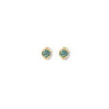 Horus Earring / Round Aquamarine