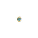 Horus Earring / Round Aquamarine