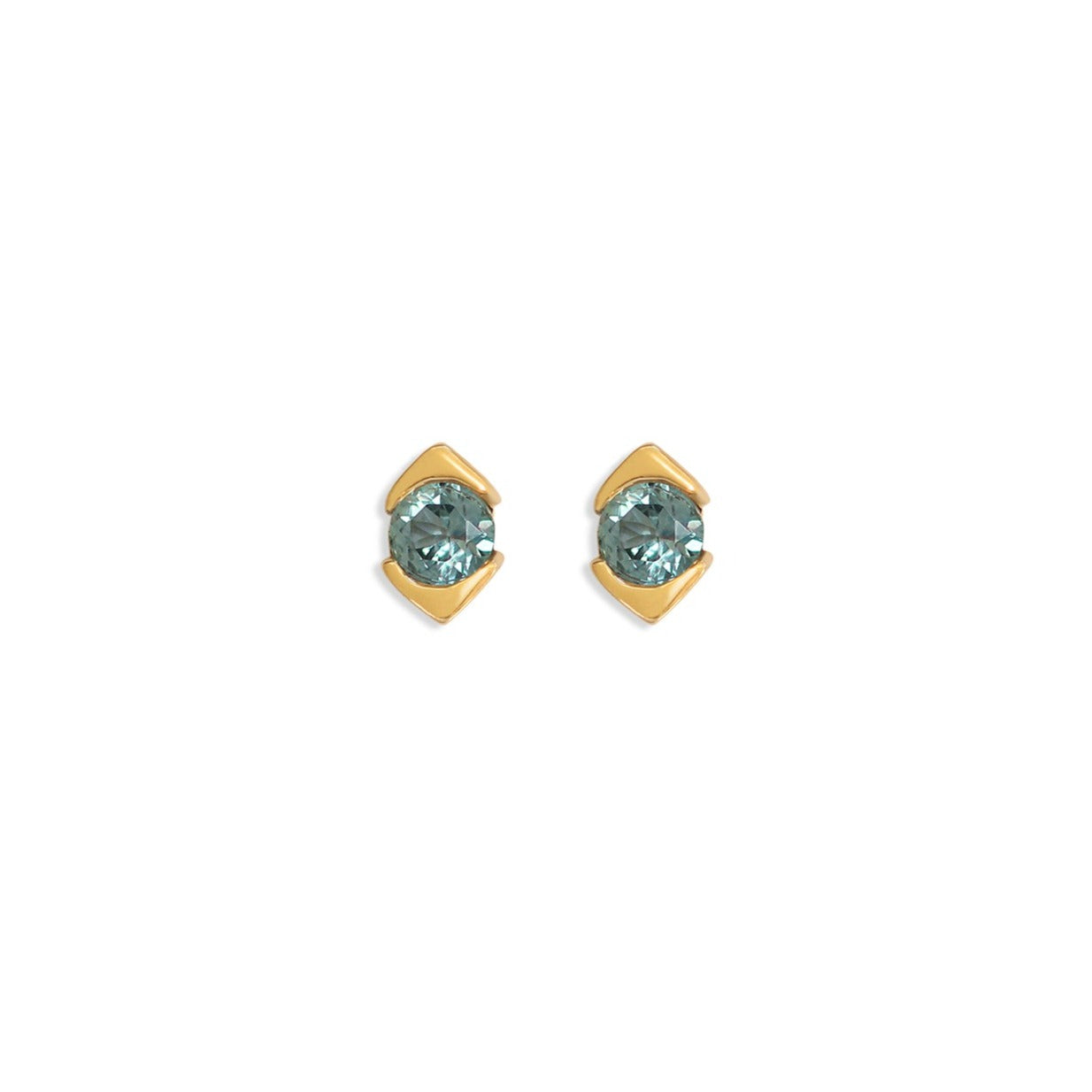 Horus Earring / Bicolor Sapphire by Goldpoint