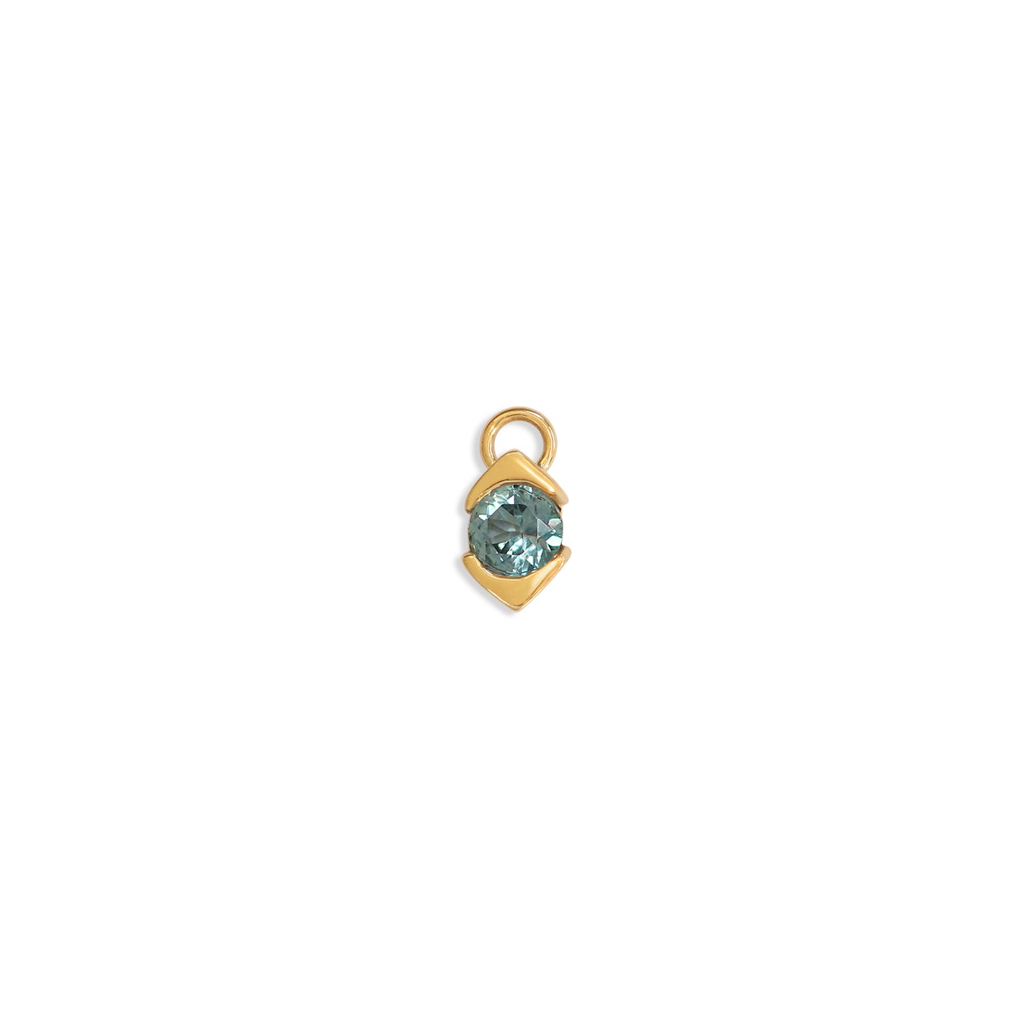 Front view of Horus Charm / Bicolor Sapphire by Goldpoint
