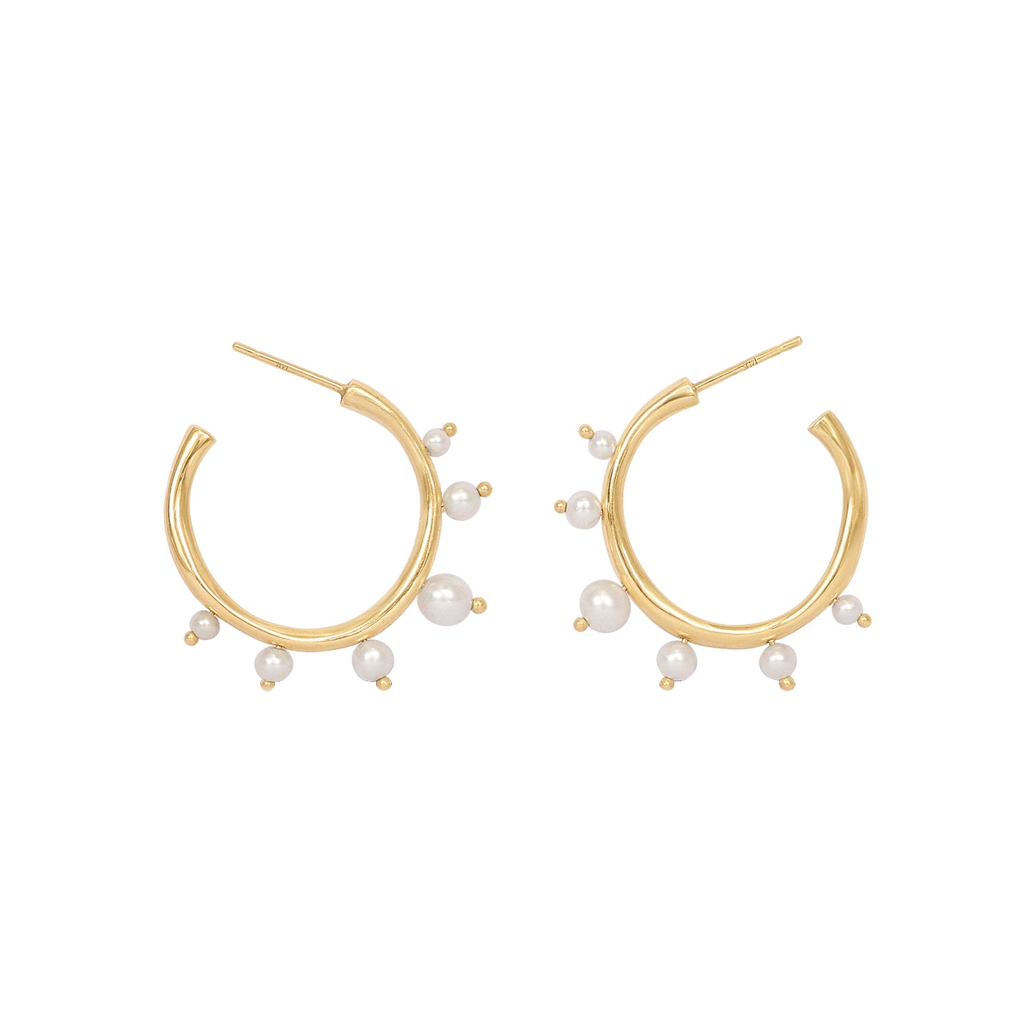 Side angles of Amorphous Pearl Hoops / Large