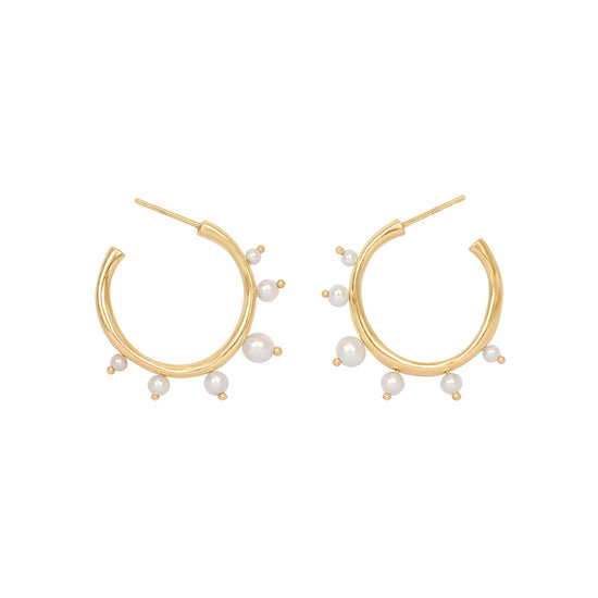 Side angles of Amorphous Pearl Hoops / Large