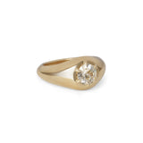 Angled view of India 6 Ring Old Euro Natural Diamond 1.04ct by Goldpoint Jewelry