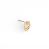 Ripple Earring / Lab Round Diamond