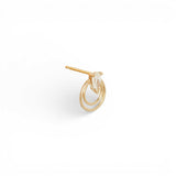 Ripple Earring / Lab Pear Diamond