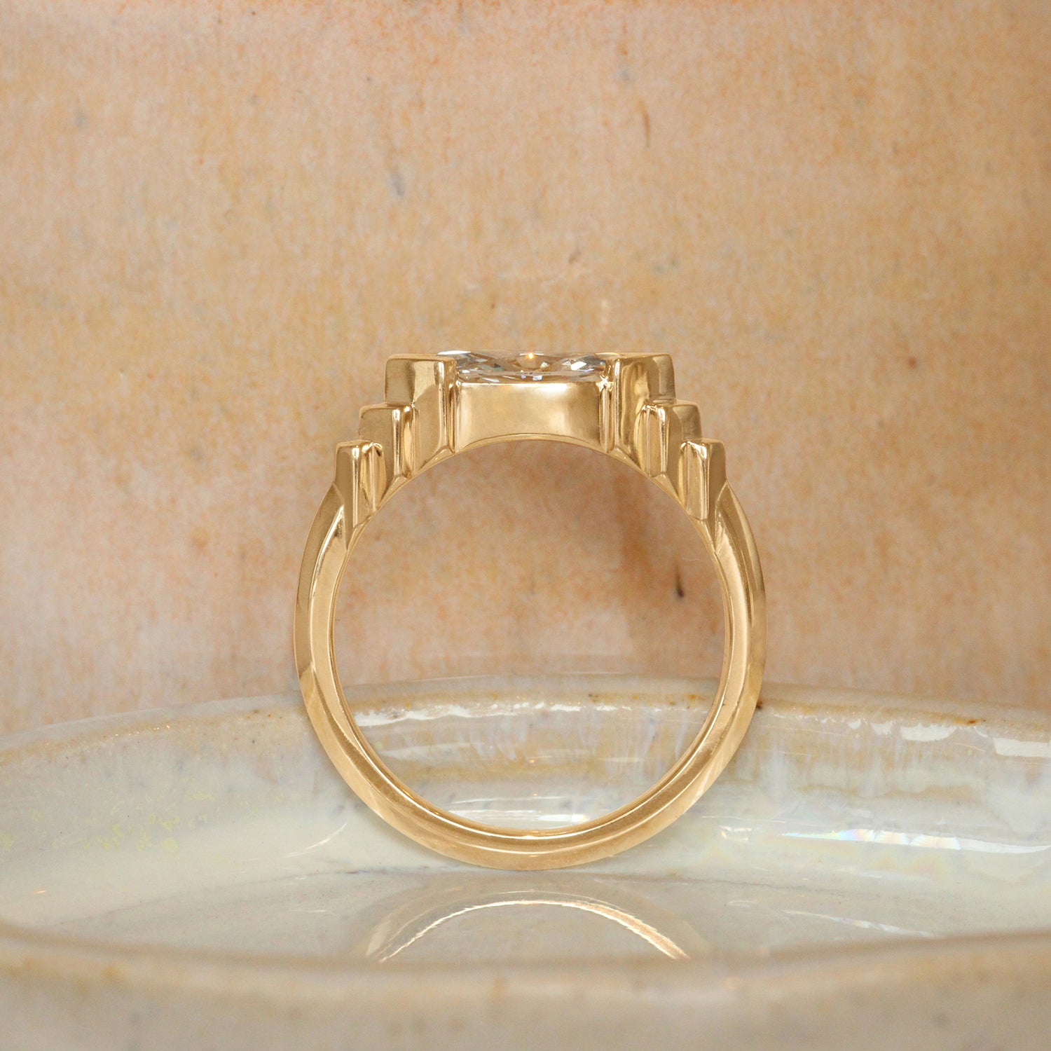 Lifestyle side profile view of Kent Ring Marquise Lab Diamond 1.02ct by Goldpoint