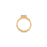 Side profile view of Kingsland Ring Rectangle Cut Sapphire 1.61ct in 14k yellow gold by Goldpoint Jewelry