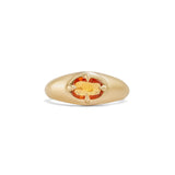 Front view of Leonard 4 Ring Amorphous Rose Cut Sapphire 1.12ct by Goldpoint Jewelry
