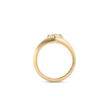Side profile view of Leonard 4 Ring Old Mine Natural Diamond 1.04ct by Goldpoint Jewelry