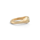 Side view of Leonard 4 Ring Old Mine Natural Diamond 1.04ct by Goldpoint Jewelry