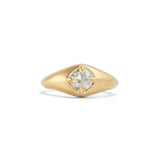 Front view of Leonard 4 Ring Old Mine Natural Diamond 1.04ct by Goldpoint Jewelry