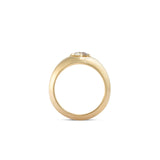 Side profile view of Leonard 6 Ring Old Euro Natural Diamond 1.04ct by Goldpoint Jewelry