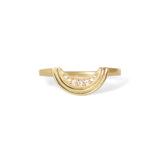 Midheaven Radiant Crescent Ring