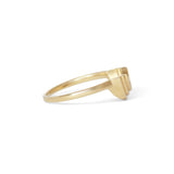 Midheaven Radiant Crescent Ring