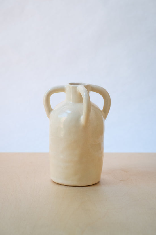 Organic Grecian Vase Small / Semi-Gloss Off White
