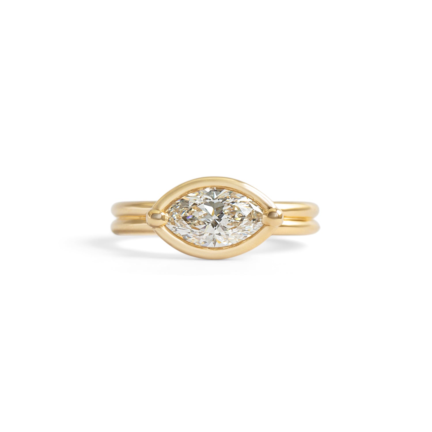 Front view of Bardot Ring / Marquise Lab Diamond 1.02ct by Mon Pilar