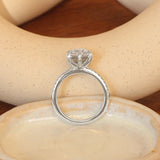 Noble Ring Hexagon Cut Lab Diamond 2.53ct