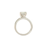 Side profile view of Noble Ring Emerald Cut Lab Diamond 3.03ct by Goldpoint Jewelry